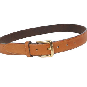 Vintage Cole Haan Beige Leather Belt Gold Buckle Made in USA Size 32 / 80